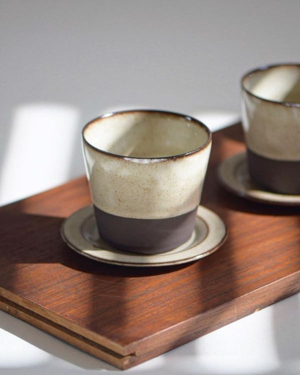 Handcrafted Dual-Tone Ceramic Minimalist Stoneware